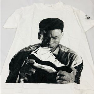 pookie with Jordan 11 concord t shirt
